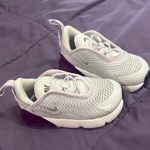 Kids' White and Purple Sneakers